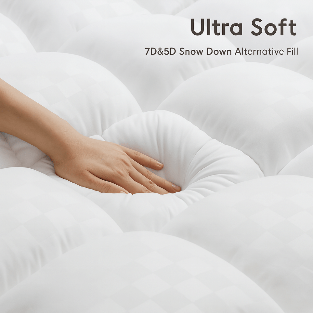 Cooling Mattress Topper with Deep-Pocket Fit