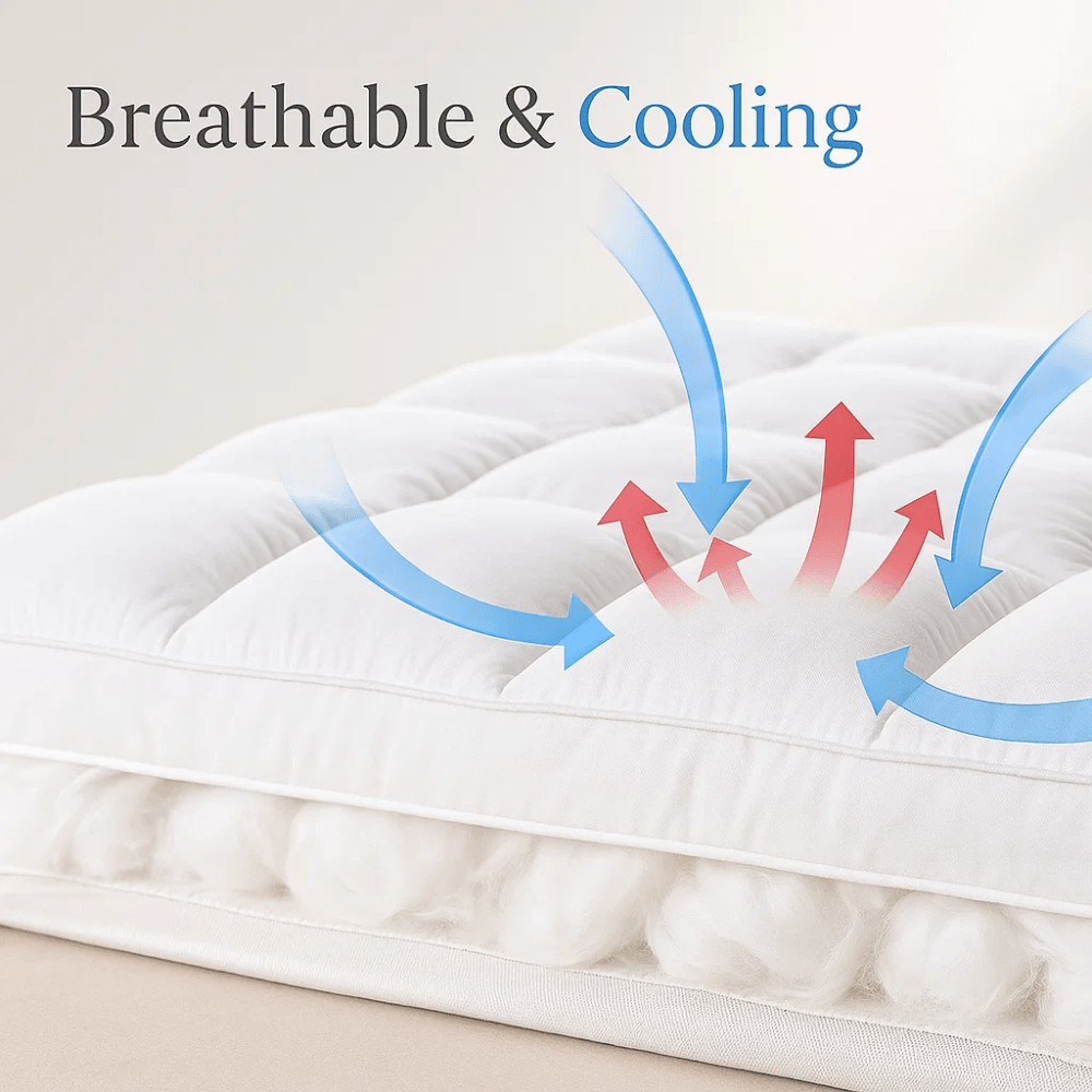 Cooling Mattress Topper with Deep-Pocket Fit