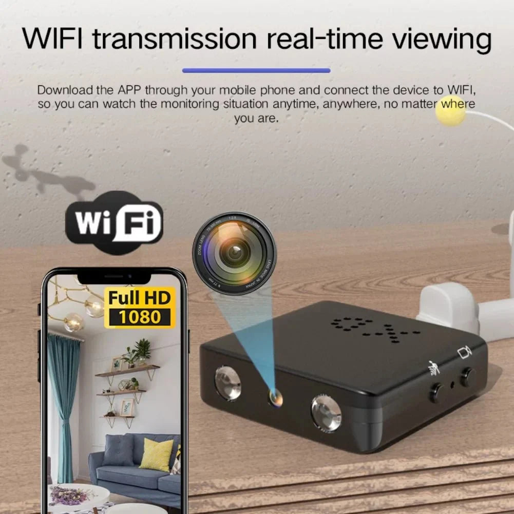 Compact HD WiFi Camera with Audio and Night Vision