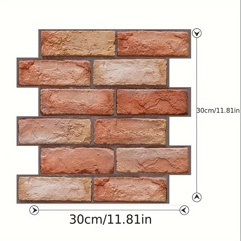 Self-Adhesive 3D Wall Panels – Brick & Wood Textured Peel and Stick