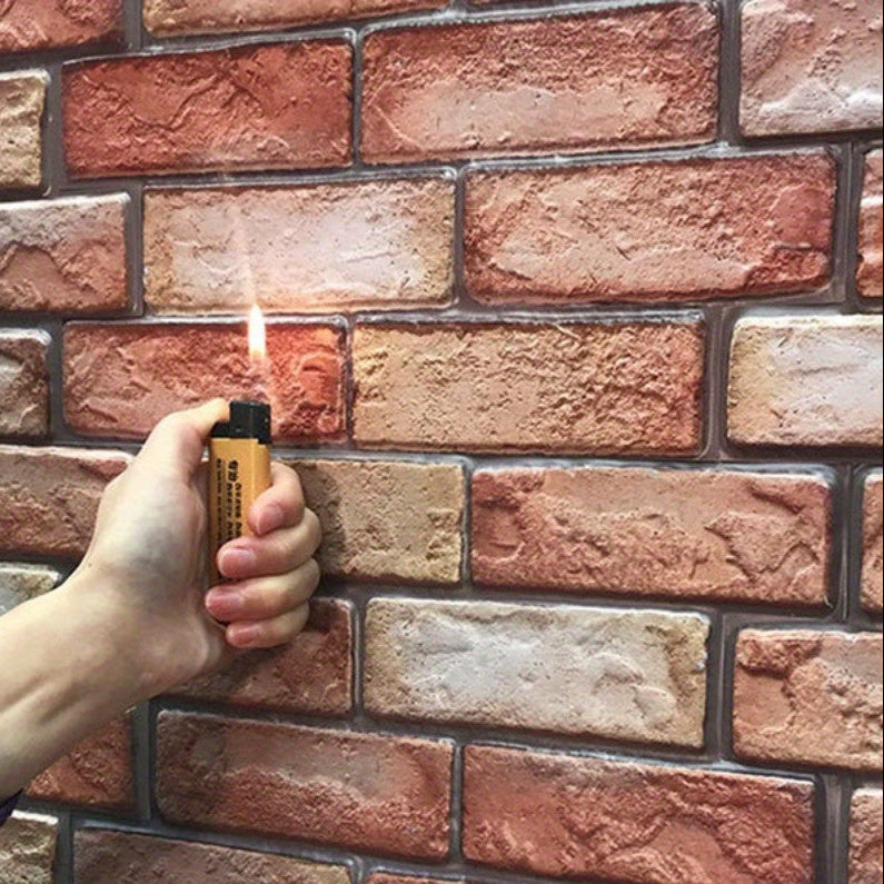 Self-Adhesive 3D Wall Panels – Brick & Wood Textured Peel and Stick