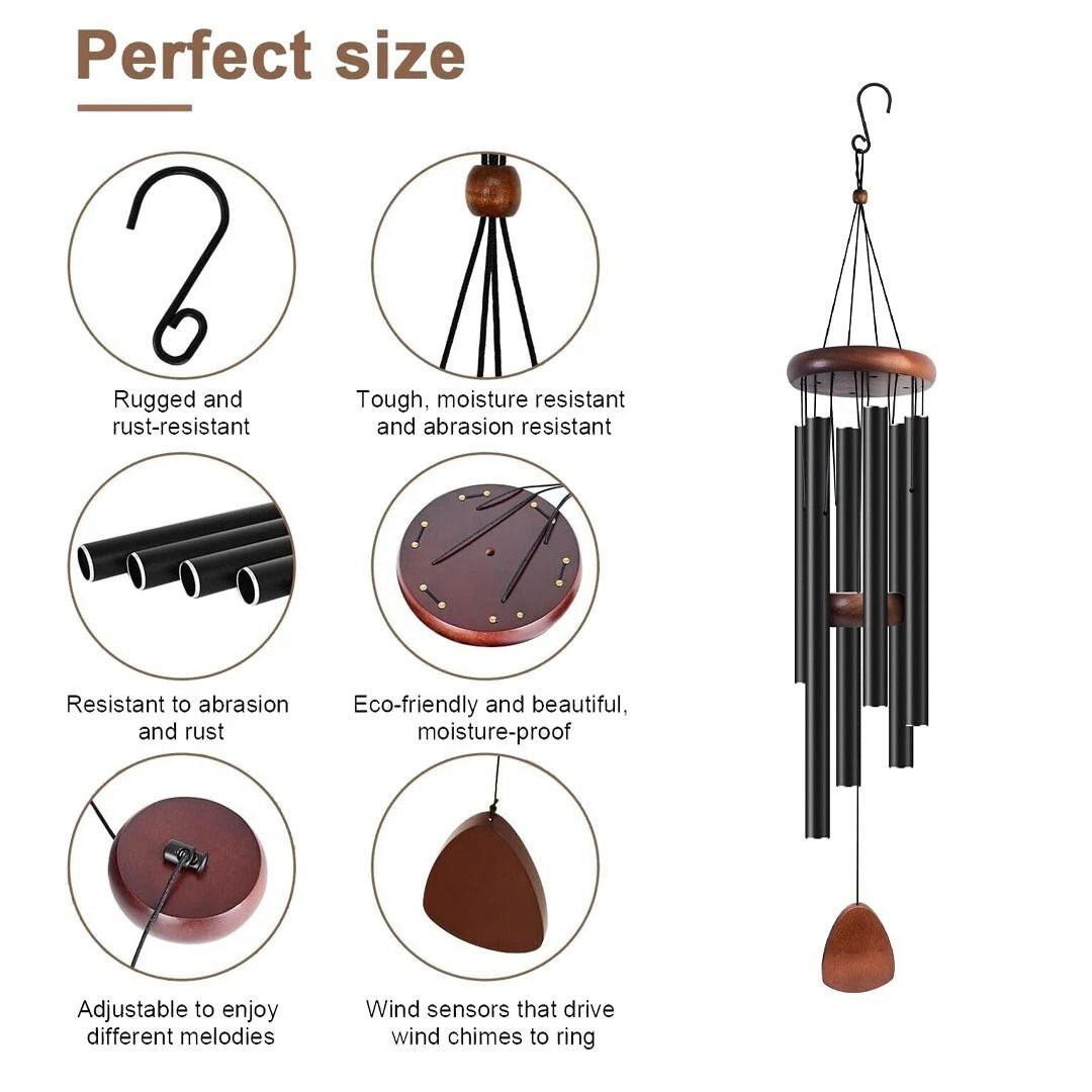 Deep Tone Aluminum Outdoor Wind Chimes