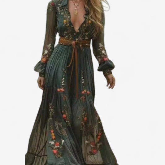 Women’s Embroidered Maxi Dress