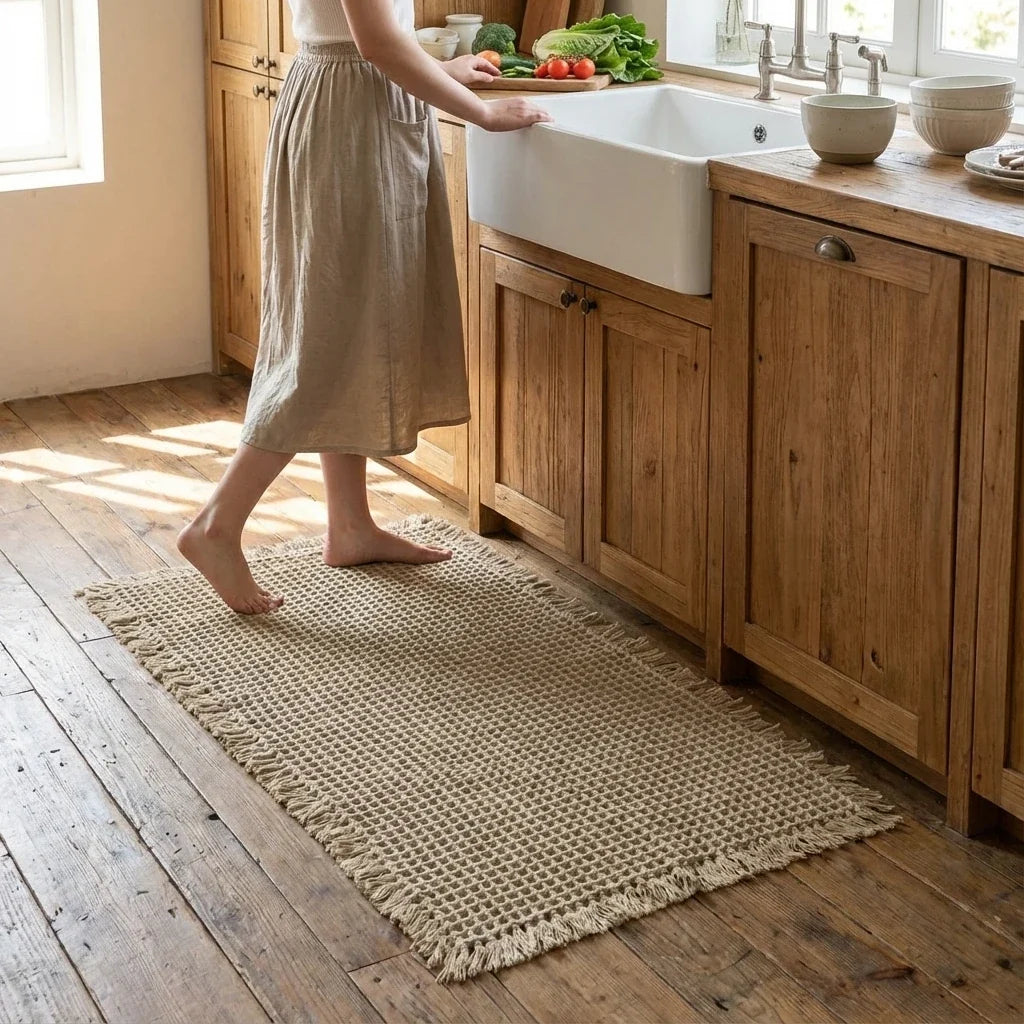 Quick-Dry Waffle Weave Bath Mat