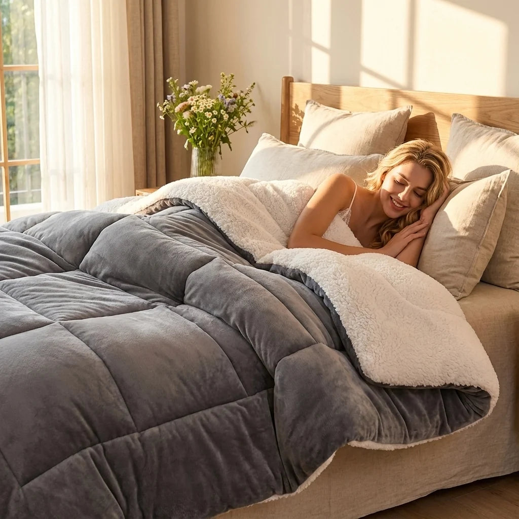 Thick Plush Weighted Winter Blanket