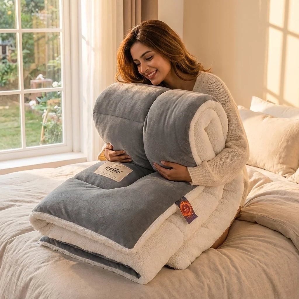 Thick Plush Weighted Winter Blanket