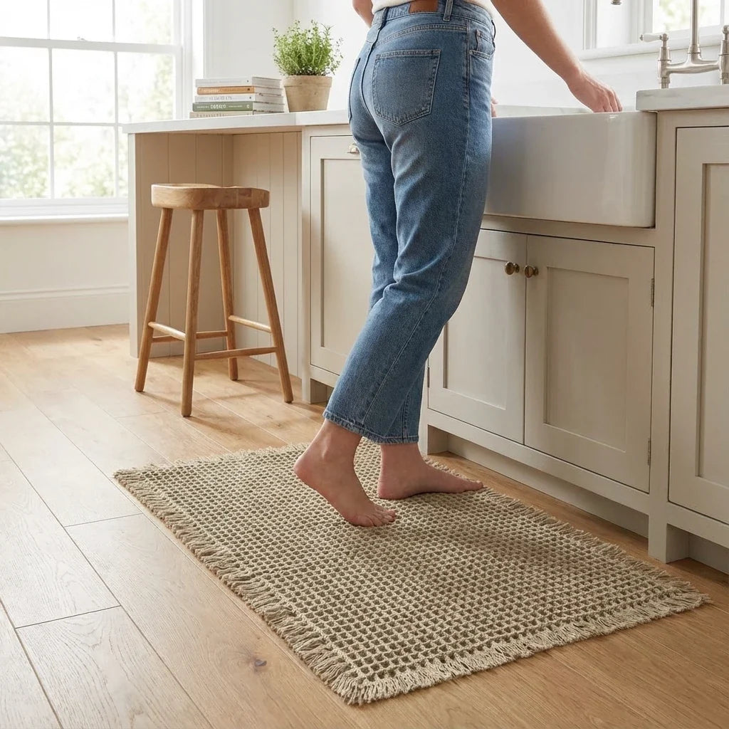 Quick-Dry Waffle Weave Bath Mat
