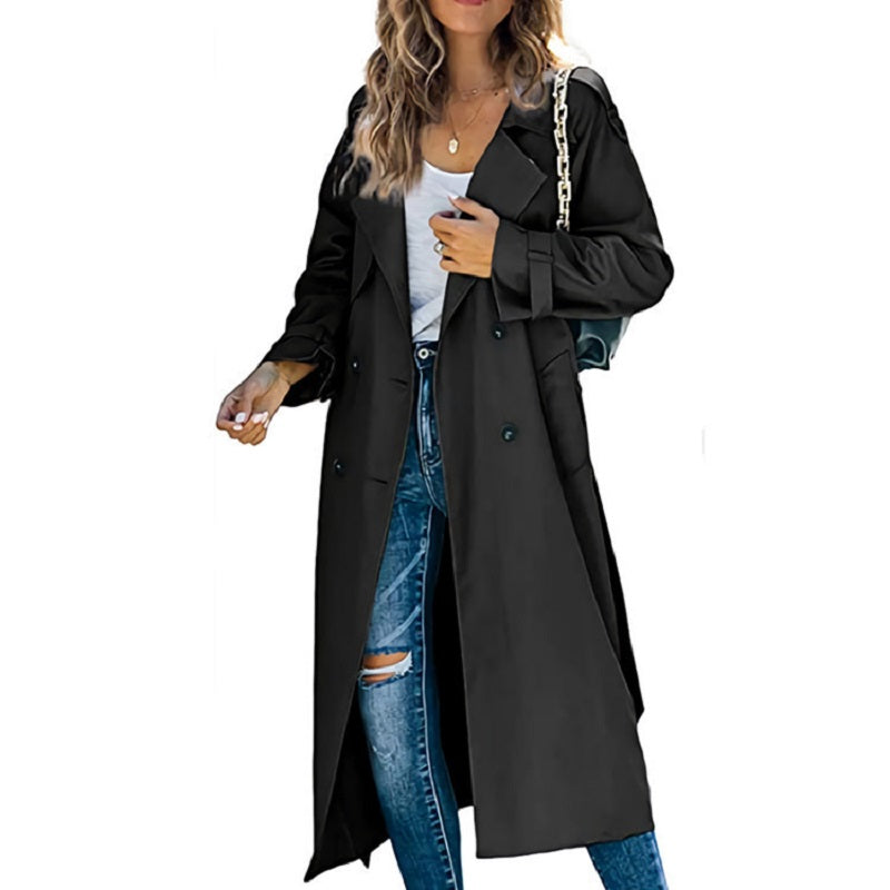 Women’s Long Trench Coat – Lightweight Layer