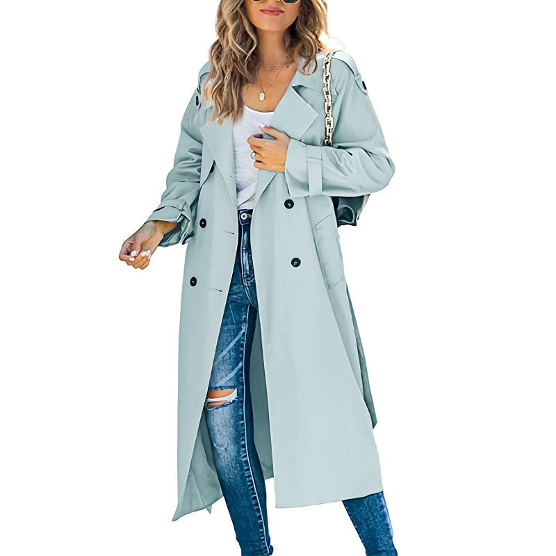 Women’s Long Trench Coat – Lightweight Layer