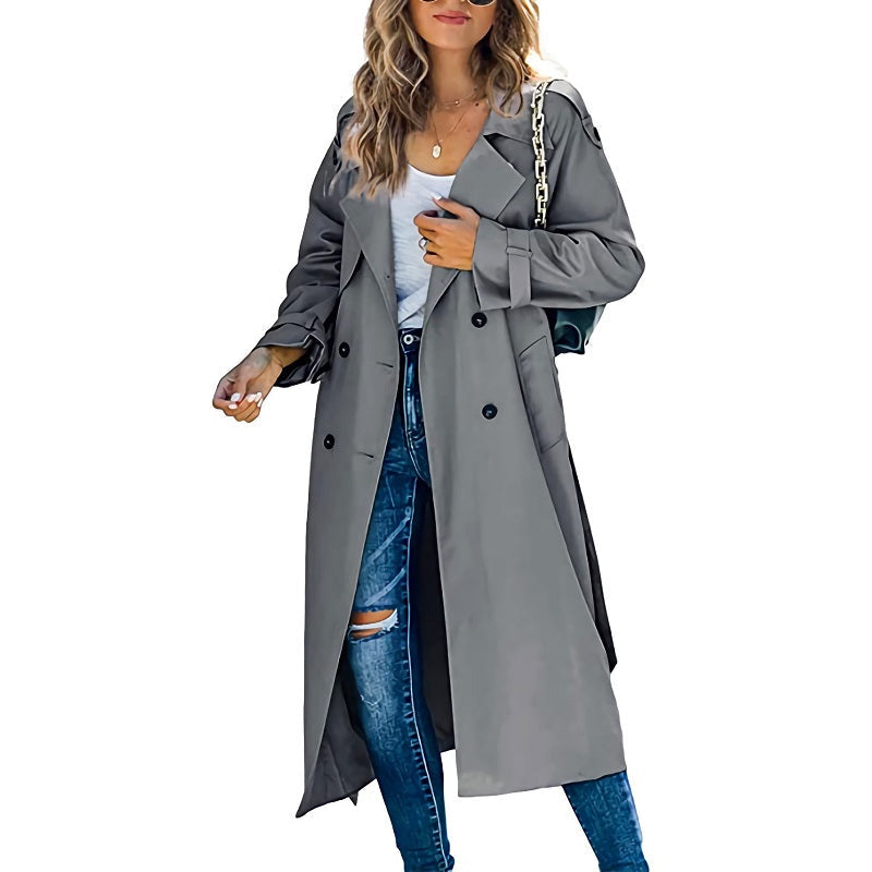 Women’s Long Trench Coat – Lightweight Layer