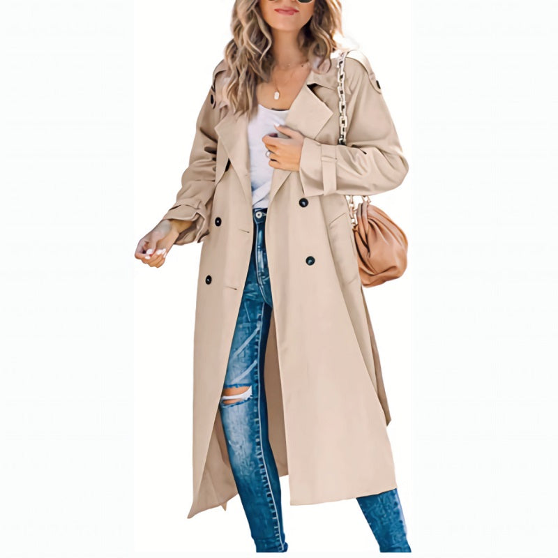 Women’s Long Trench Coat – Lightweight Layer