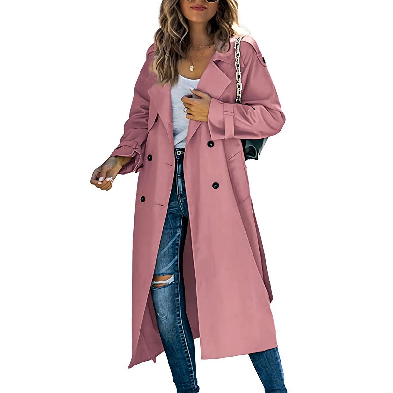 Women’s Long Trench Coat – Lightweight Layer