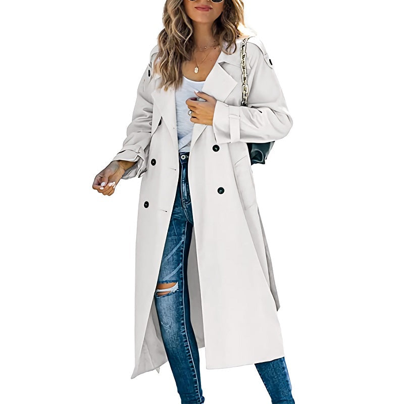 Women’s Long Trench Coat – Lightweight Layer