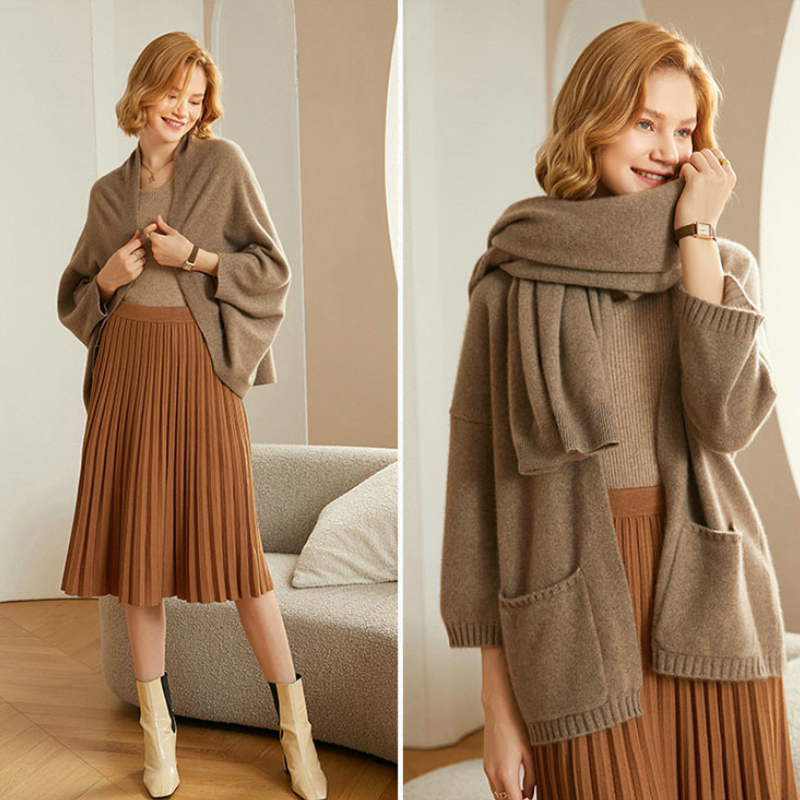 Women's Soft Knit Shawl Wrap – Elegant Layering