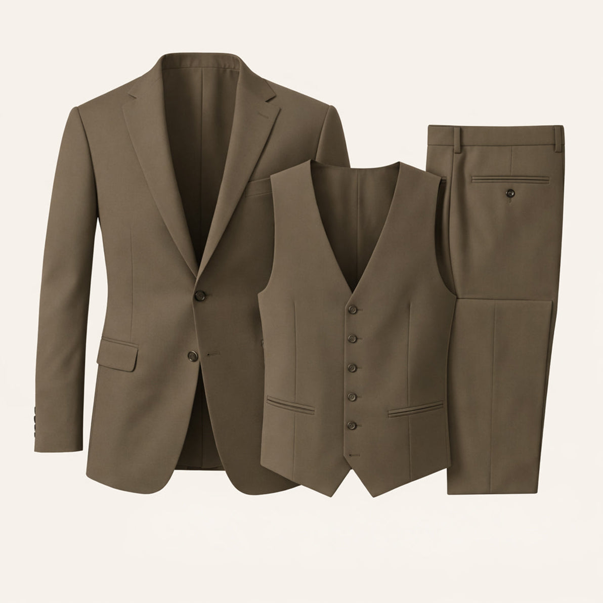 Men’s 3-Piece Slim Fit Suit – Blazer, Vest & Tailored Pants Set