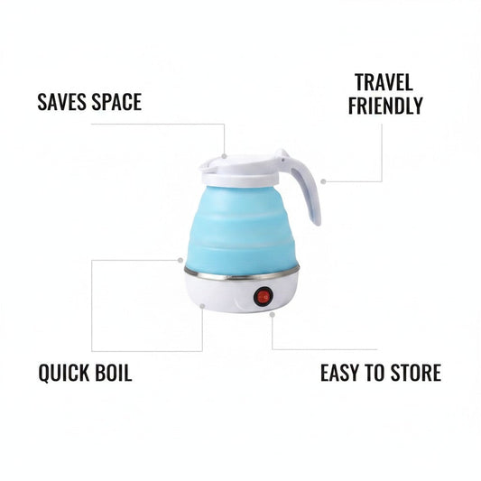 Collapsible Electric Travel Kettle - Silicone, 3 Colors