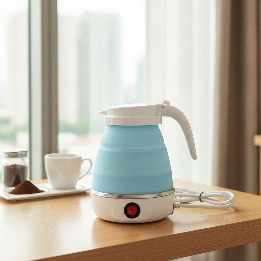 Collapsible Electric Travel Kettle - Silicone, 3 Colors