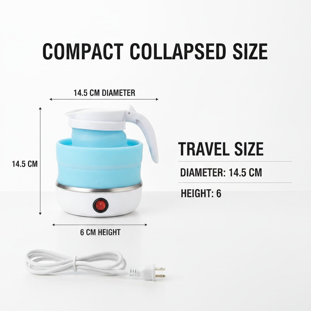 Collapsible Electric Travel Kettle - Silicone, 3 Colors