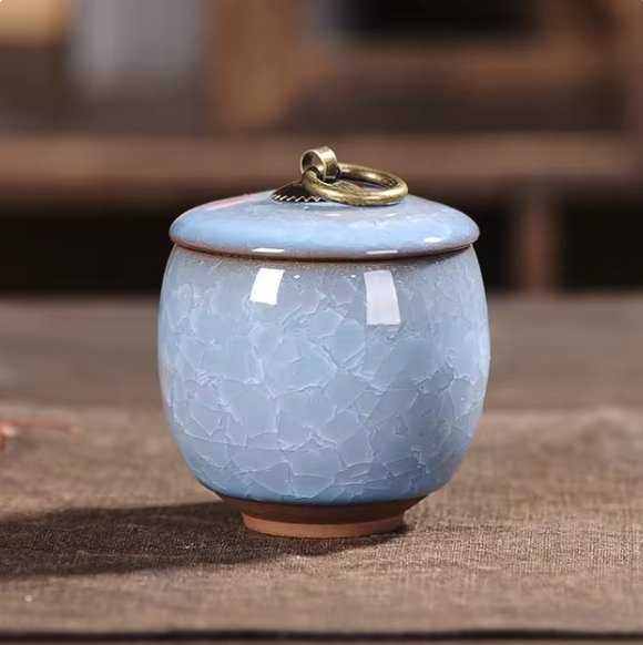 Pet Memorial Urn – Ceramic Keepsake with Secure Lid