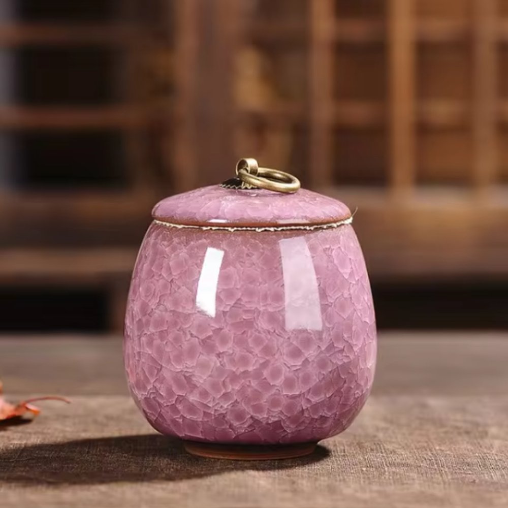 Pet Memorial Urn – Ceramic Keepsake with Secure Lid