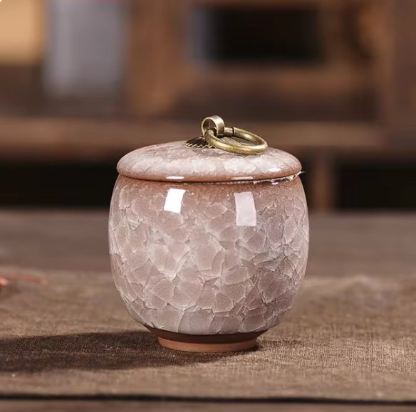 Pet Memorial Urn – Ceramic Keepsake with Secure Lid