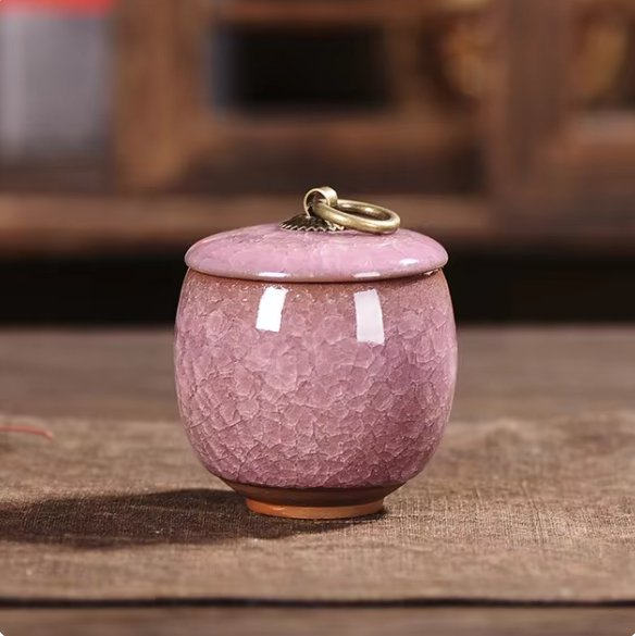 Pet Memorial Urn – Ceramic Keepsake with Secure Lid