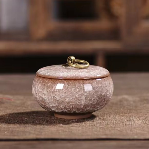 Pet Memorial Urn – Ceramic Keepsake with Secure Lid