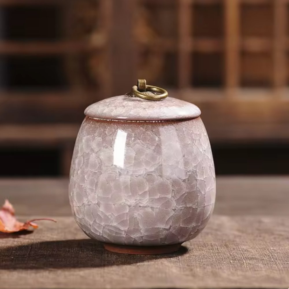 Pet Memorial Urn – Ceramic Keepsake with Secure Lid