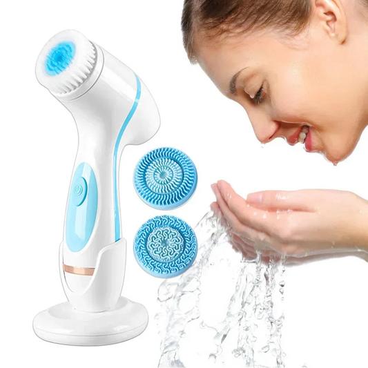3-in-1 Sonic Facial Cleansing Brush – Waterproof Face Cleanser & Massager