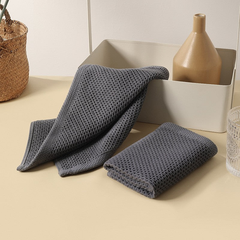 Waffle-Texture Kitchen Hand Towels