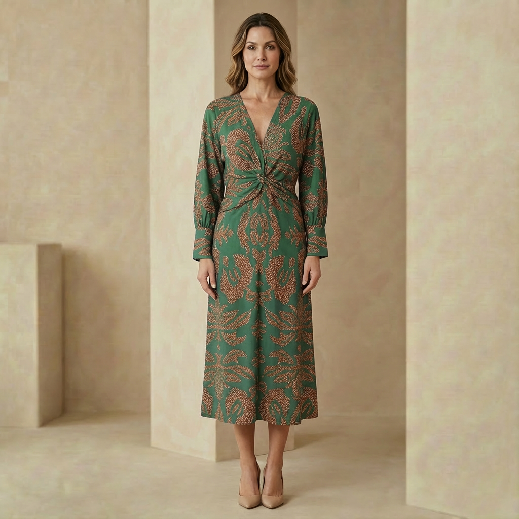 Women’s A-Line Wedding Guest Maxi Dress - Elegant Floral Formal Gown