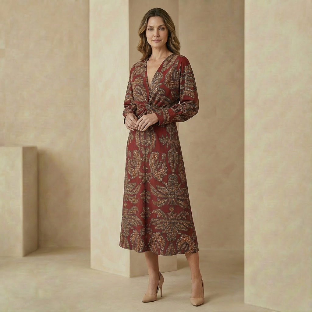 Women’s A-Line Wedding Guest Maxi Dress - Elegant Floral Formal Gown