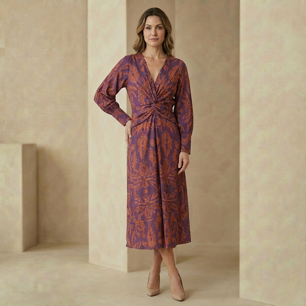 Women’s A-Line Wedding Guest Maxi Dress - Elegant Floral Formal Gown