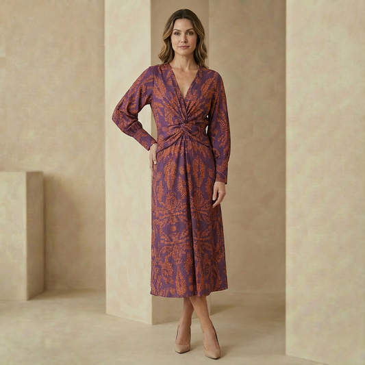 Women’s A-Line Wedding Guest Maxi Dress - Elegant Floral Formal Gown