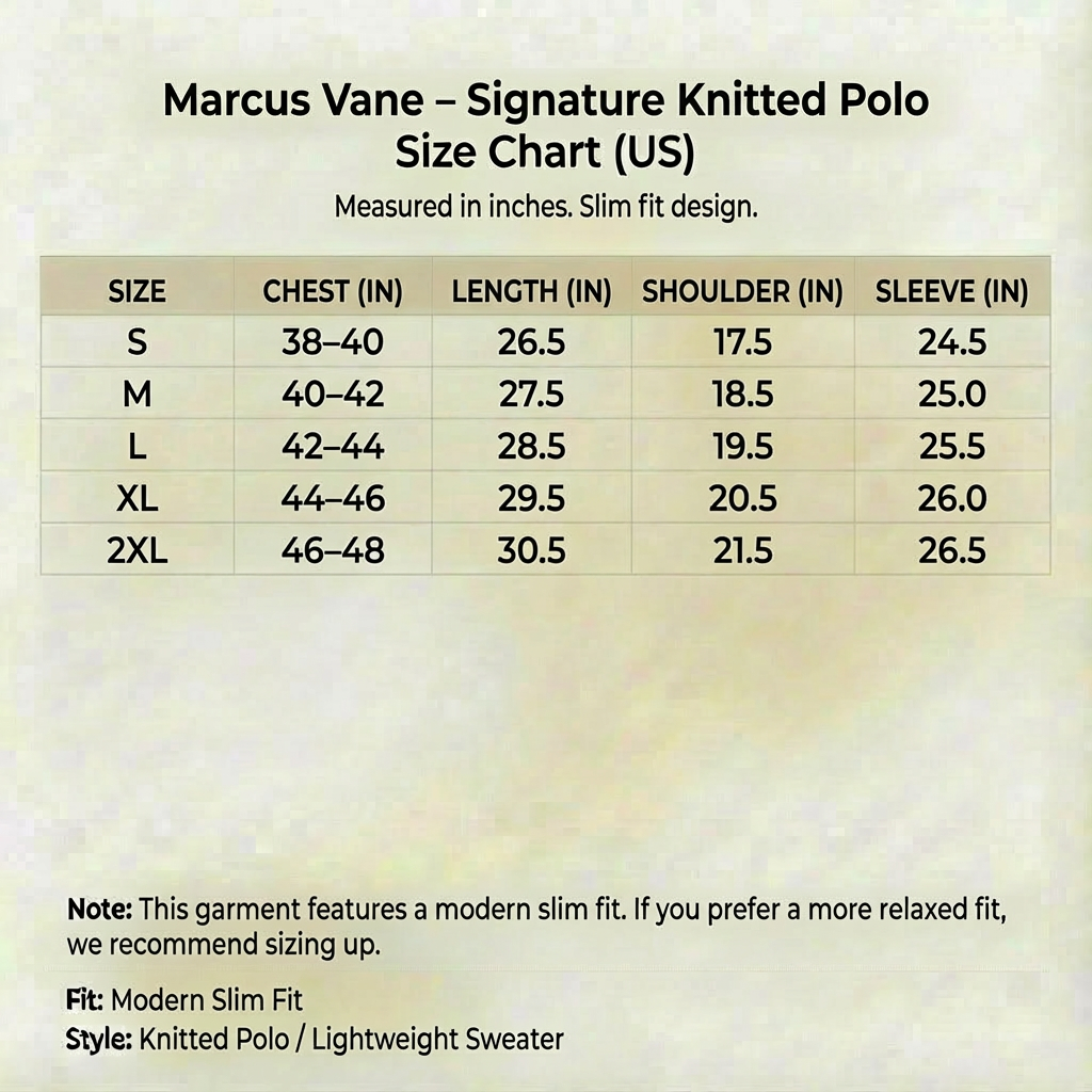 Marcus Vane - Signature Knitted Polo - Modern Slim Fit Sweater