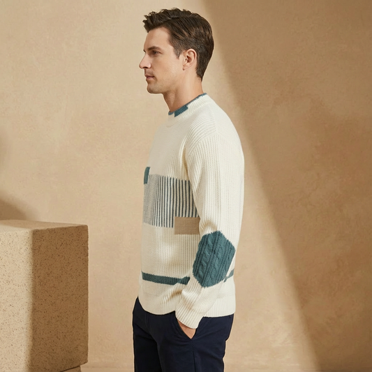 Lorenzo - Patchwork Knitted Pullover