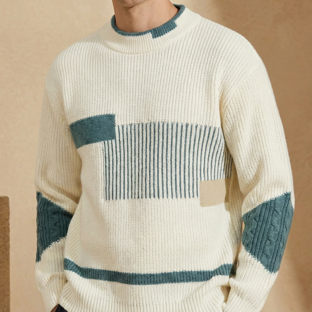 Lorenzo - Patchwork Knitted Pullover