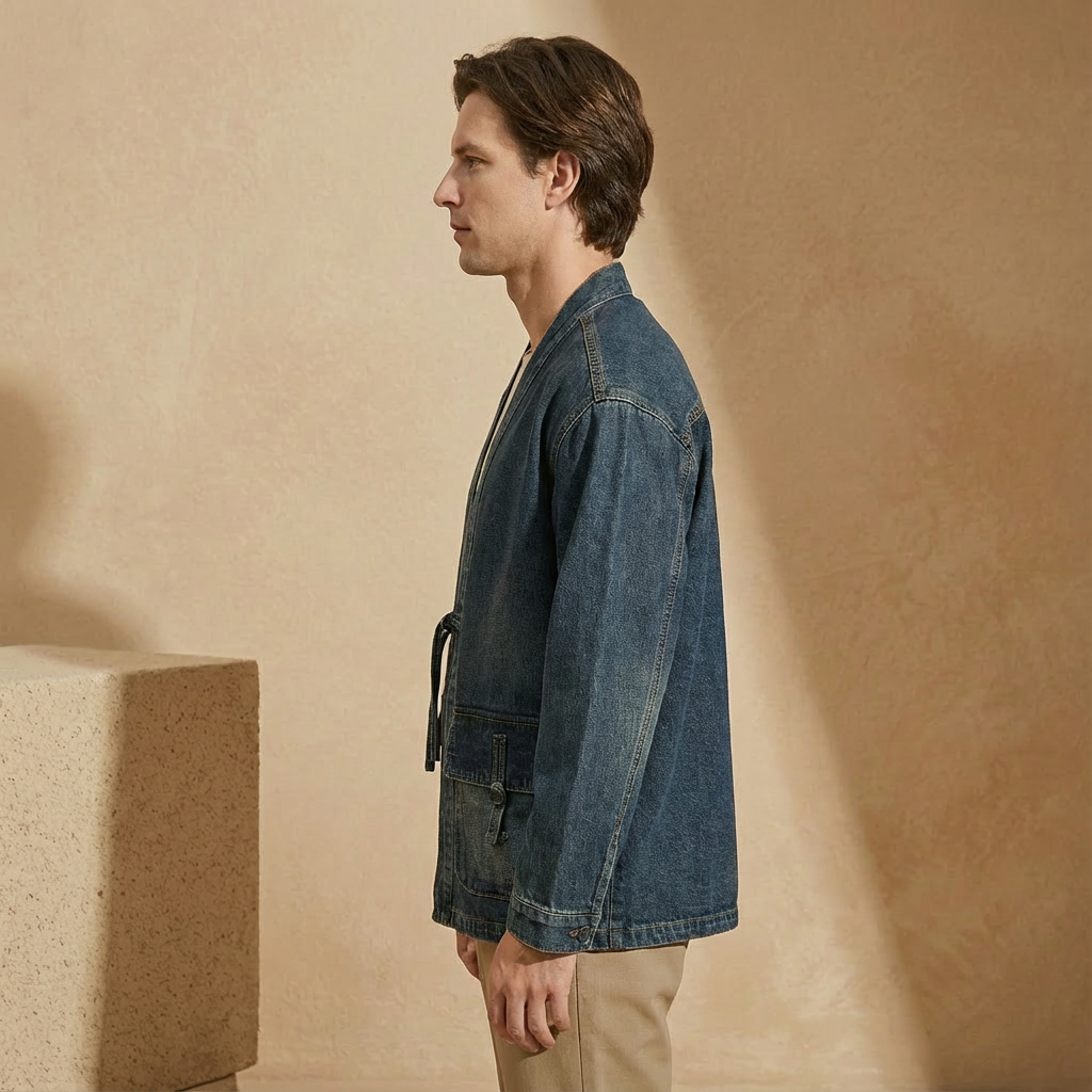 Matteo - Vintage Wash Denim Kimono