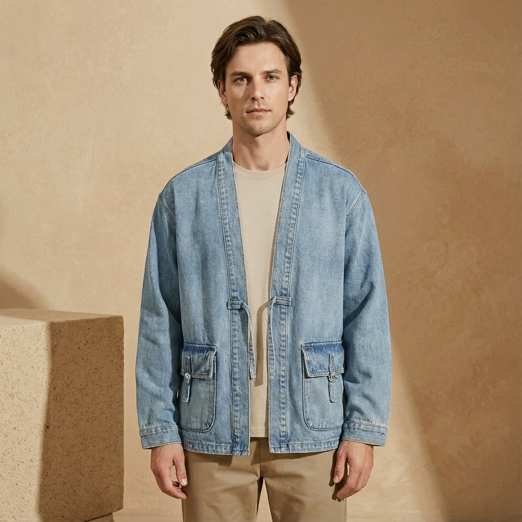 Matteo - Vintage Wash Denim Kimono