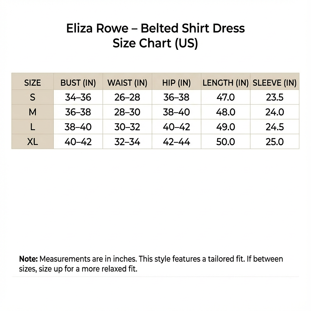Eliza Rowe - Belted Collared Shirt Dress - Modern Midi Office-to-Evening Wrap