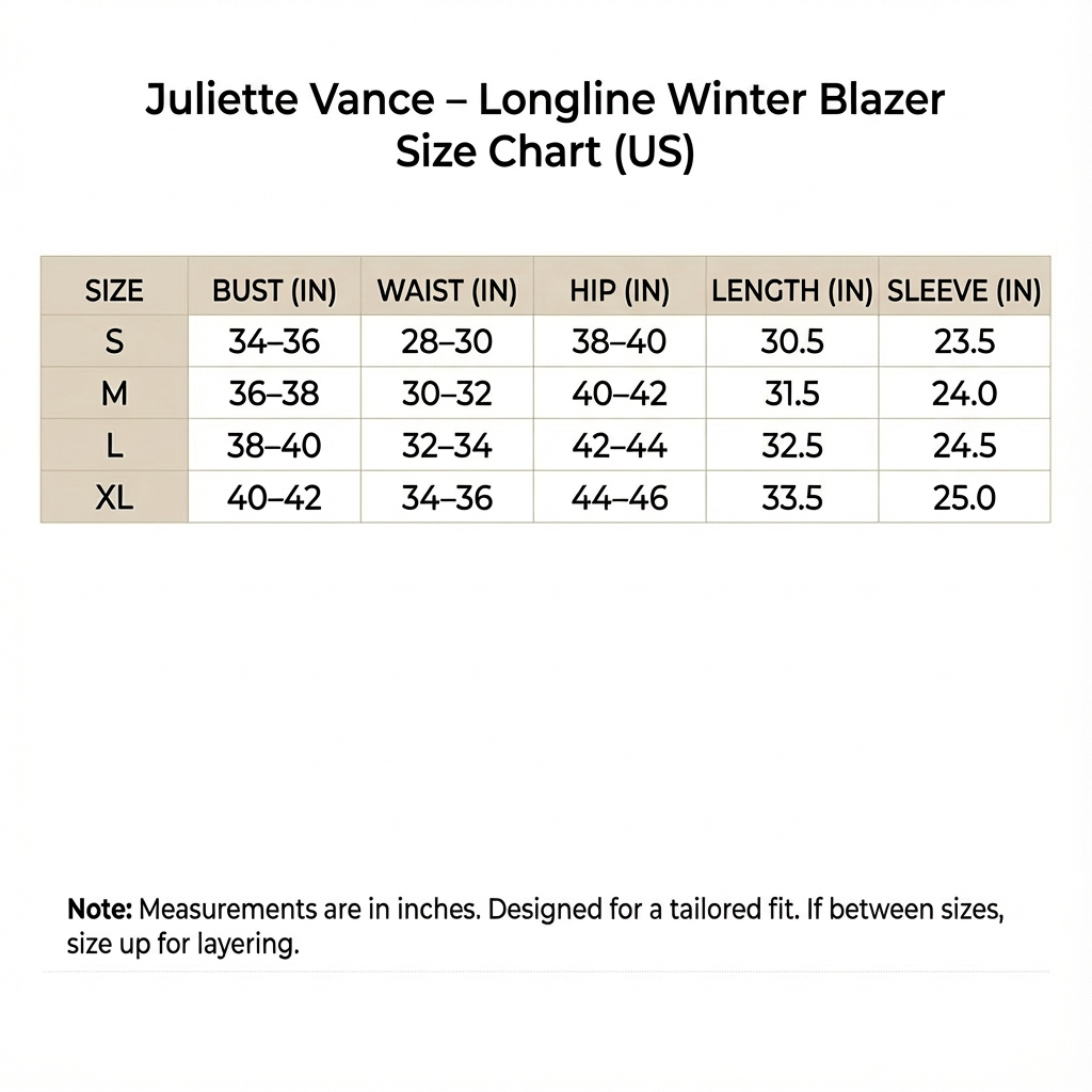 Longline Blazer - Structured Button-Front Wool Blend Coat