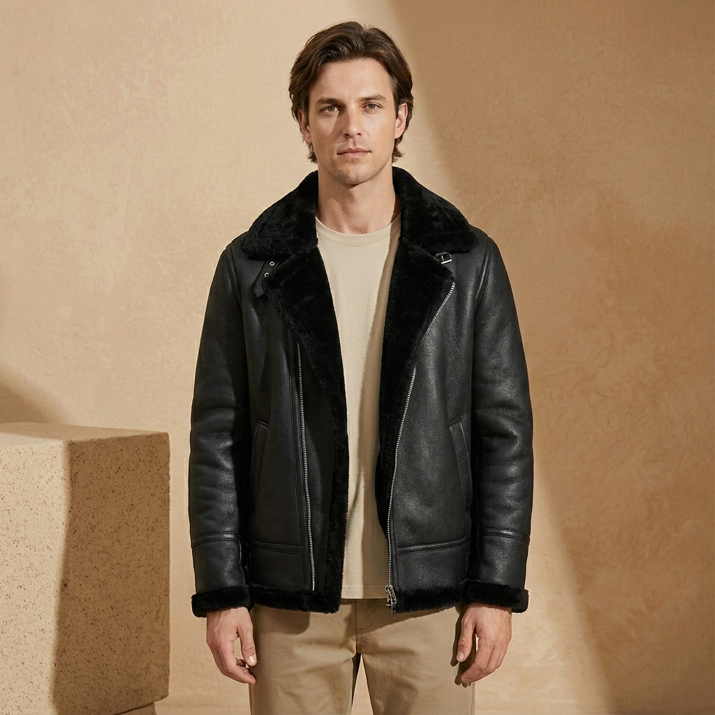 Rafael - Leather Aviator Jacket