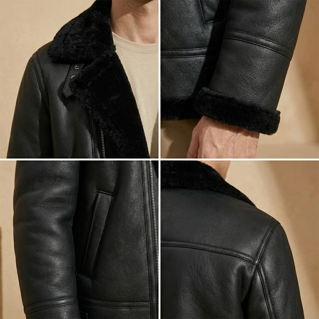 Rafael - Leather Aviator Jacket