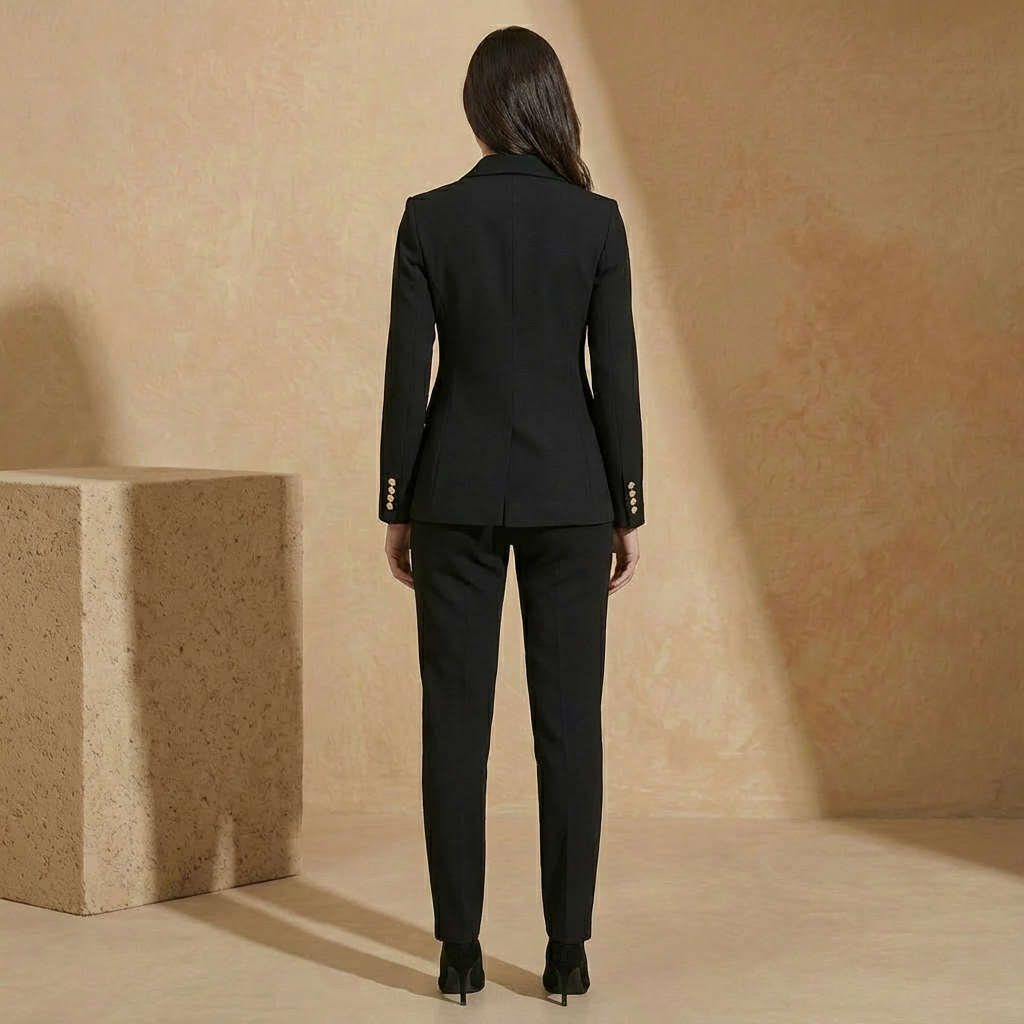 Savannah - Double Breasted Tailored Suit Set - Modern 2-Piece Blazer & Trousers