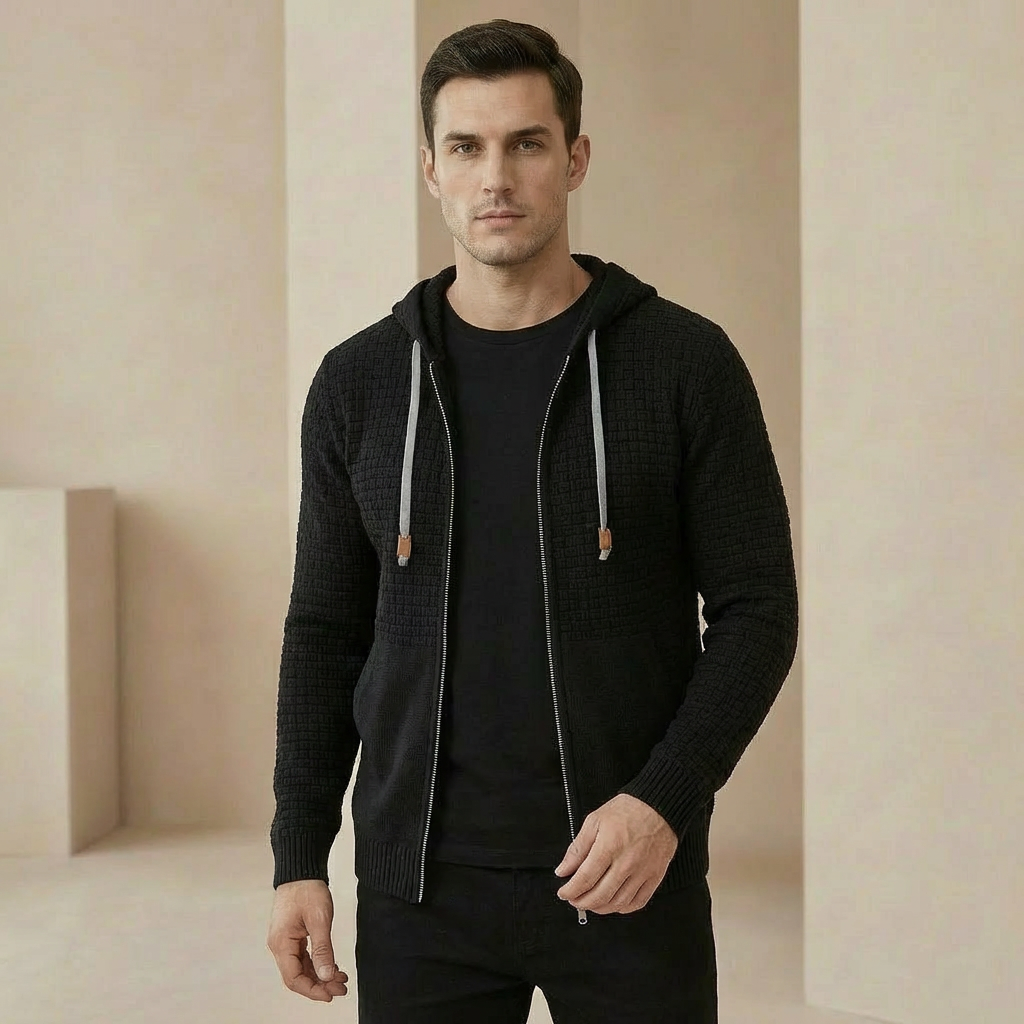 Phantom Full-Zip Hoodie - Premium Cotton Blend - Heavy-Duty Sweatshirt
