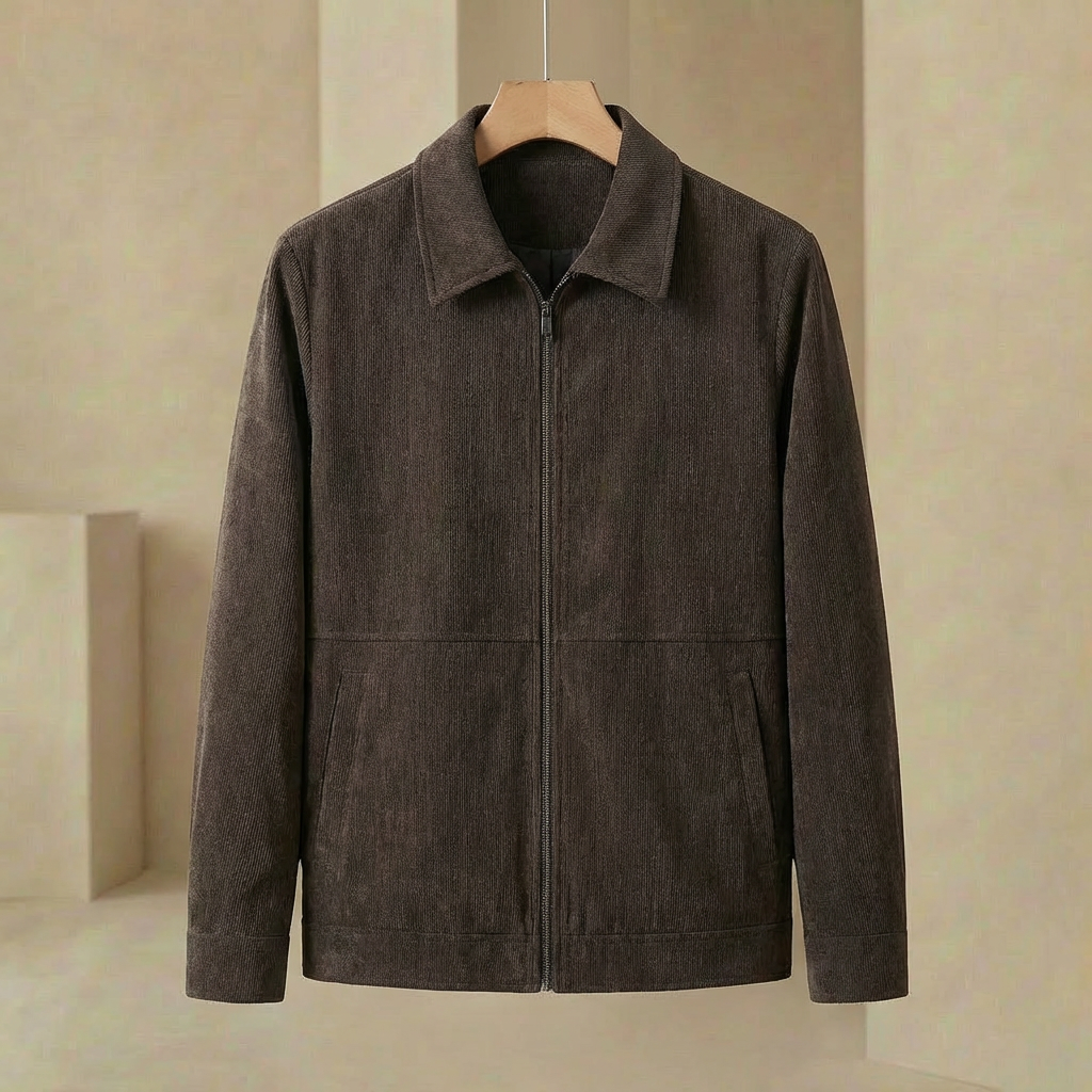 Flint - Men's Woven Rustic Jacket - Lightweight Straight-Fit Stretch Coat