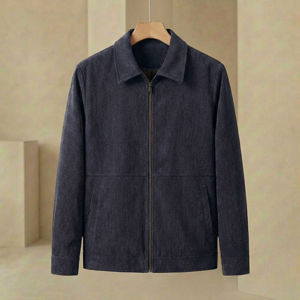 Flint - Men's Woven Rustic Jacket - Lightweight Straight-Fit Stretch Coat