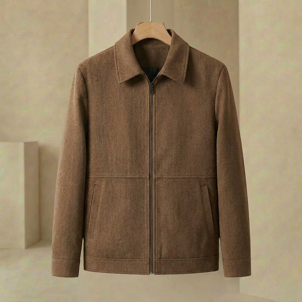 Flint - Men's Woven Rustic Jacket - Lightweight Straight-Fit Stretch Coat