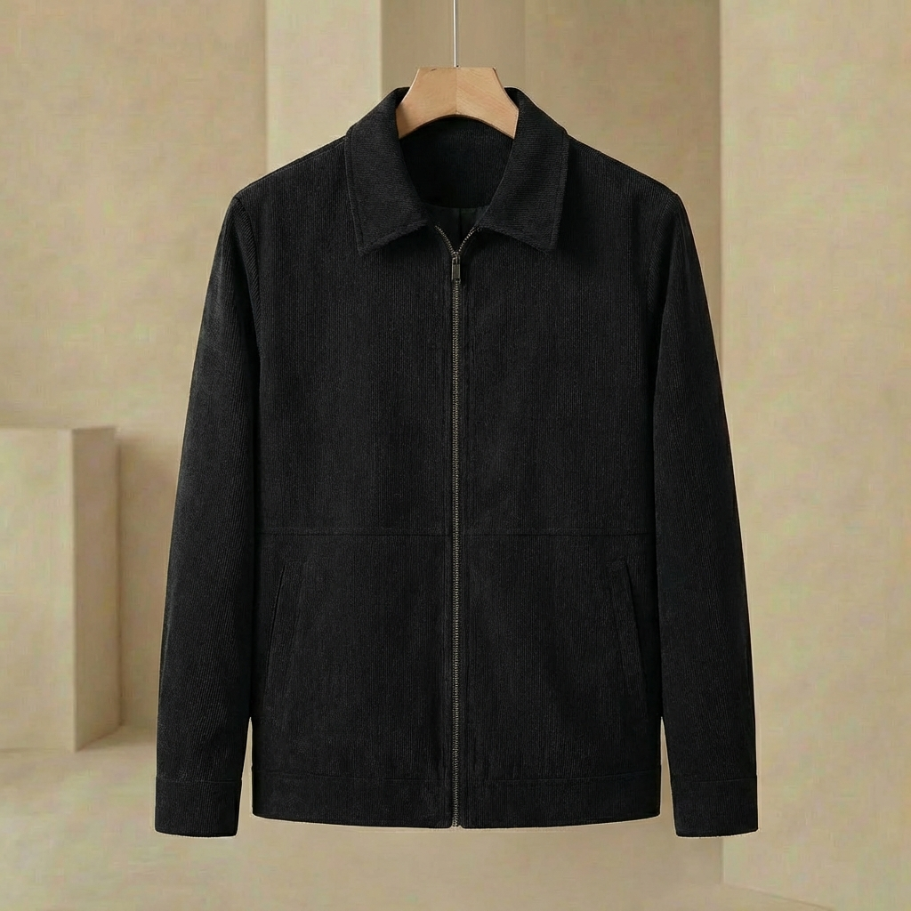 Flint - Men's Woven Rustic Jacket - Lightweight Straight-Fit Stretch Coat