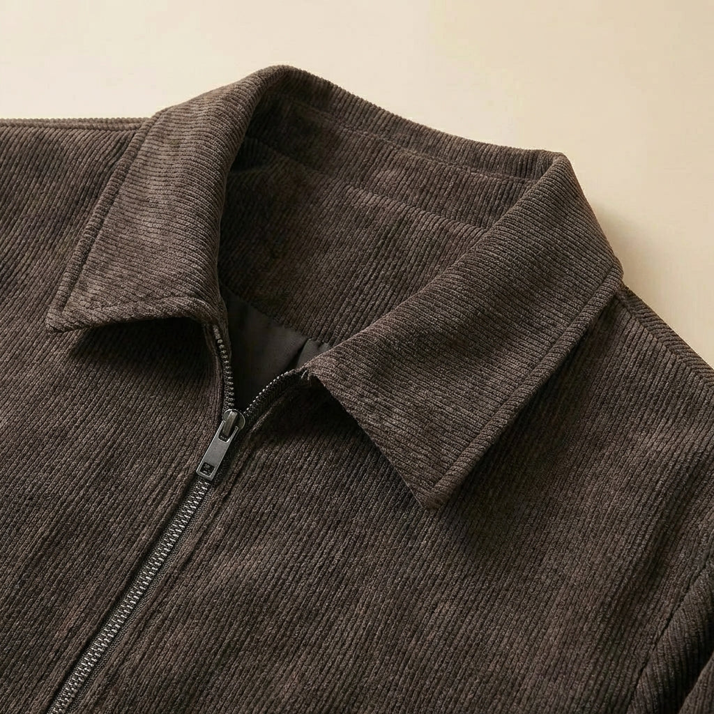 Flint - Men's Woven Rustic Jacket - Lightweight Straight-Fit Stretch Coat